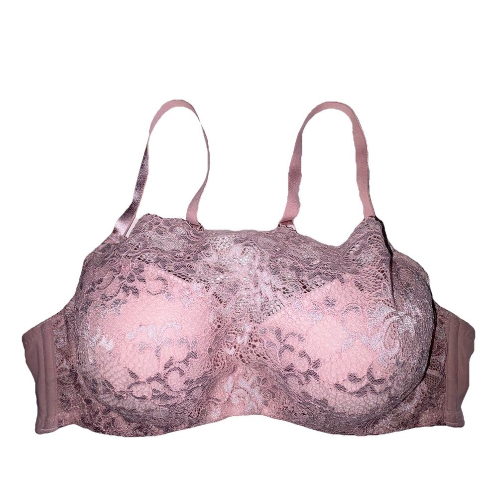 Soma Pink  Camisole  Lace Bra Size 36C Underwire Full Coverage Padded Cup